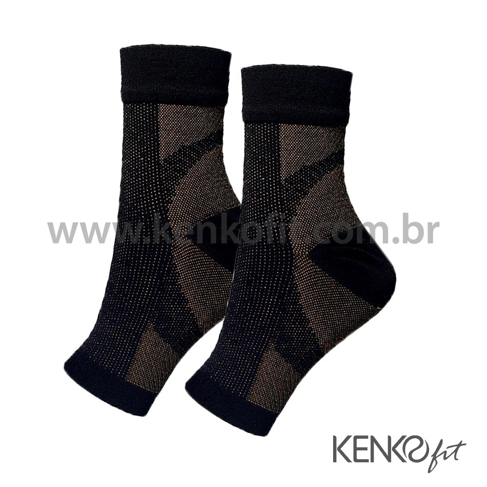 Meias de compressão de tornozelo Kenko Fit - Kit de 3 ou 5 pares em promoção!