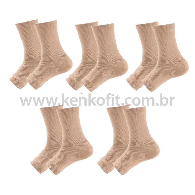 Meias de compressão de tornozelo Kenko Fit - Kit de 3 ou 5 pares em promoção!