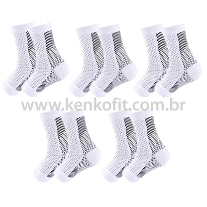 Meias de compressão de tornozelo Kenko Fit - Kit de 3 ou 5 pares em promoção!