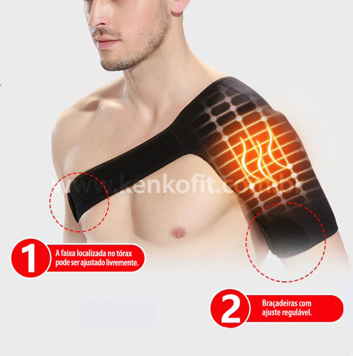 Cinta de Ombro com Aquecimento e Compressão Ajustável Kenko Fit