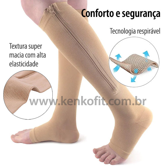 Meia de compressão 3/4 Kenko Fit (par)