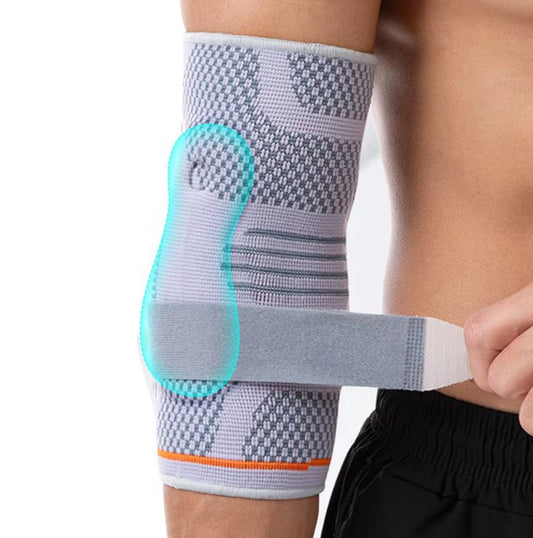 Cotoveleira de Compressão com Dupla Almofada de Gel Ajustável Kenko Fit