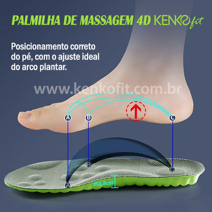 Palmilha de massagem 4D adulto (par)