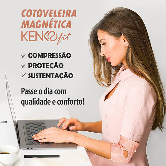 Cotoveleira magnética Kenko Fit - COMPRE 1 PEÇA E LEVE O PAR!